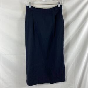 Gianni Sport Wool Skirt Navy Blue Size 10